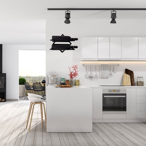 HINTRMENT 1Pcs Wall Display Rack Black Steel Foldable for Home Wine Lovers