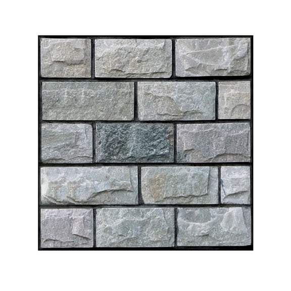 HINTRMENT 1Piece Multi Color Plastic 3D Design Removable Wallpaper Brick for Wall Decor 11.8x11.8in