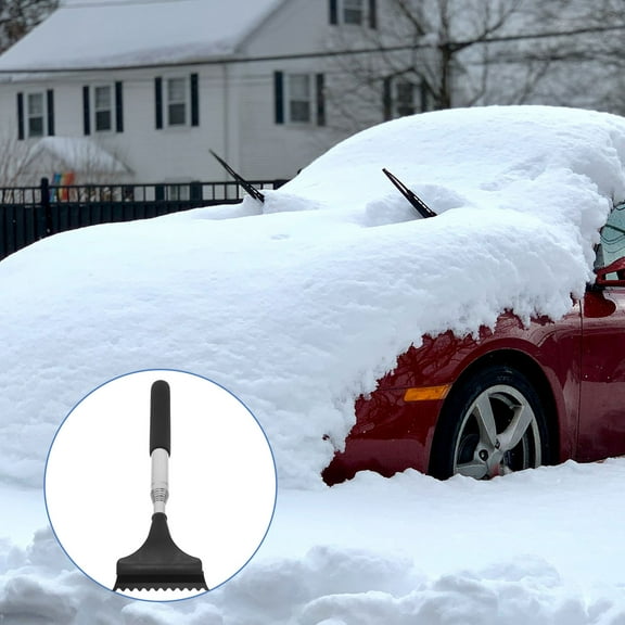 HINTRMENT 1Set Auto Squeegee for Cars with Water Removal Fog Prevention Ice Scraper 10.2x2.7x0.7in Expandable to 40.5in
