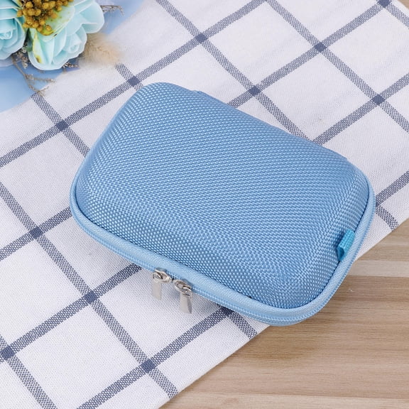 HINTRMENT 1Set Blue Headphone Storage Box for General Users with Anti-pressure Function 9.5 x 4.5 x 13cm