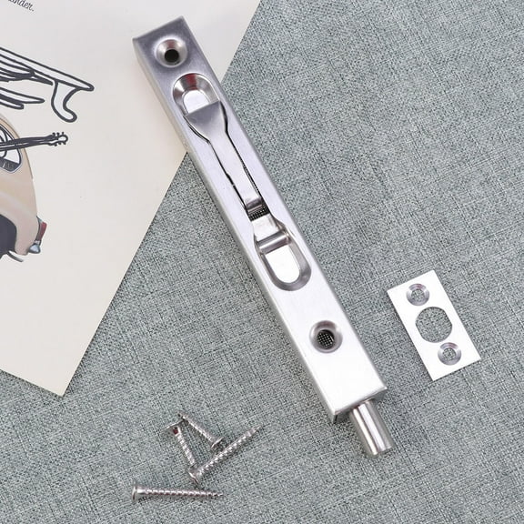 HINTRMENT 1Set Door Latches Hardware with Brushed Texture and Flat Head for Home Security 6 Inch