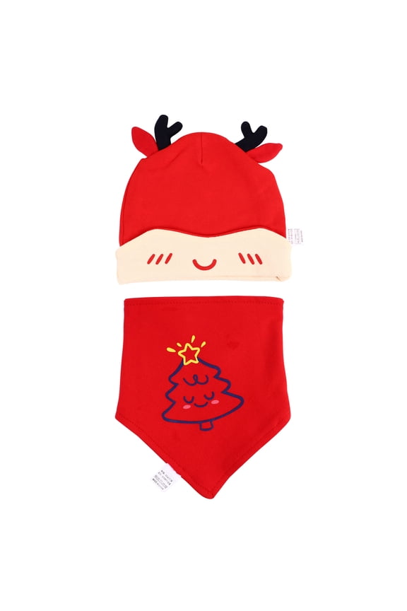 1Set Triangular Red Cotton Binder Fashionable Photography Props for Babies under 8 Months Old