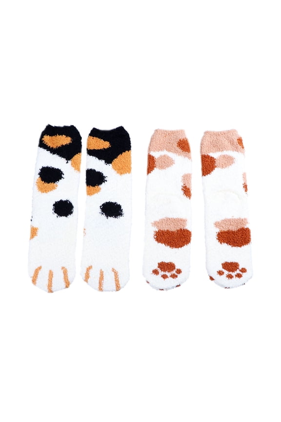 2 Pair Cozy Warm Socks for Men and Women Comfortable Fluffy Socks for School and Work