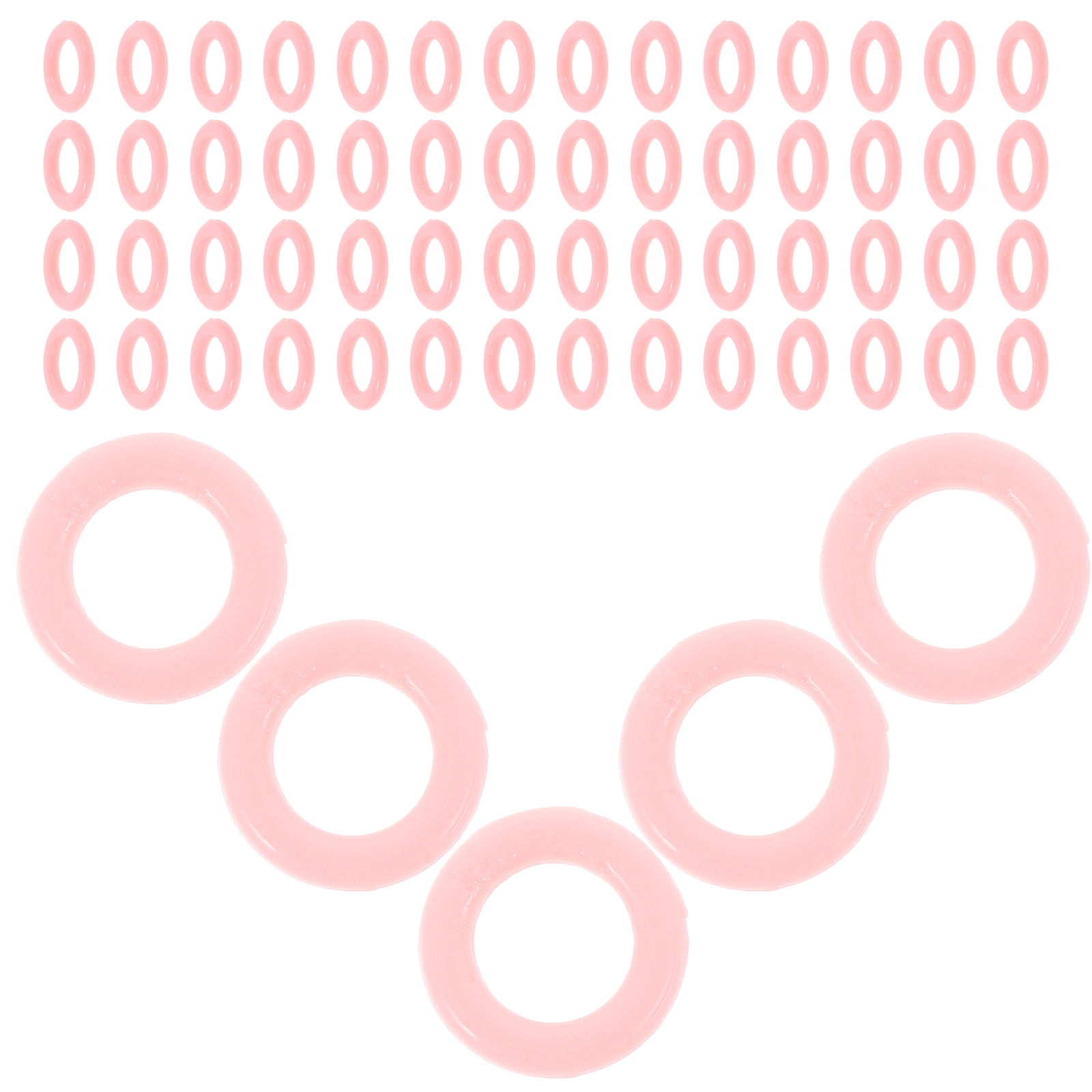 HINTRMENT 2000Pcs Crochet Locking Sewing Rings Pink for Knitting and Sewing