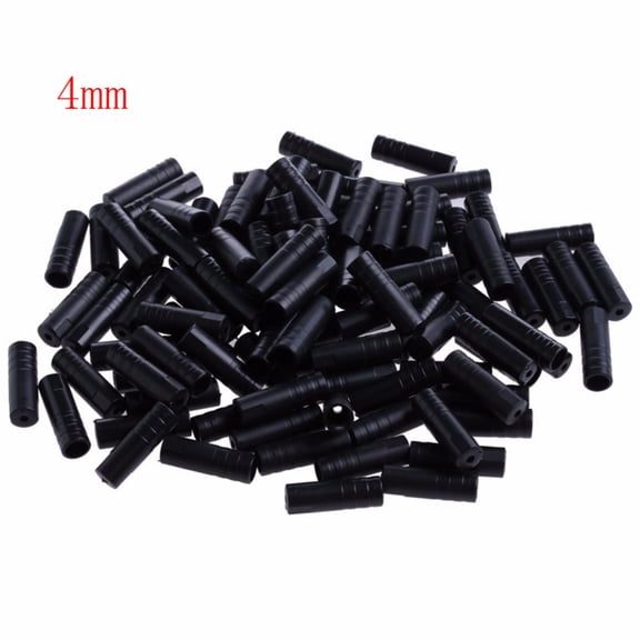 HINTRMENT 200Pcs Bike Cable End Caps Black Plastic Brake and Transmission Cable Tips Durable Replacement