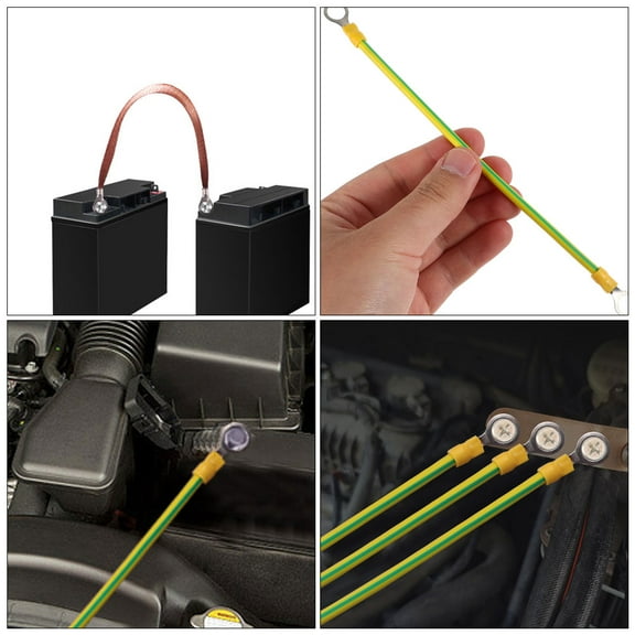 HINTRMENT 20Pcs Grounding Cable Braided Copper Straps For Automotive Engine Grounding And Enhanced Safety