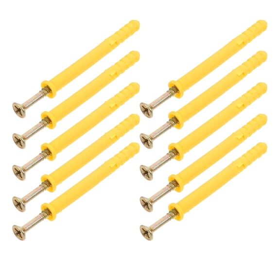 HINTRMENT 20Pcs Wall Anchors for Drywall Plastic Expanding Screw Anchors Yellow