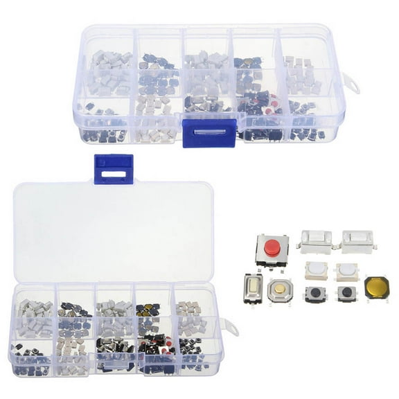 HINTRMENT 250Pcs Horn Button Switch for Repair and Replacement Assorted Color