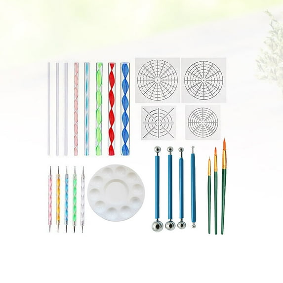 HINTRMENT 25Pcs Embossing Stylus Artists with Metal Ball End Precision Diameter Assorted Color
