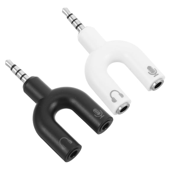 HINTRMENT 2-Pack Audio Jack Splitter Adapter Dual Headphone Connector for Sharing Music with Assorted Colors