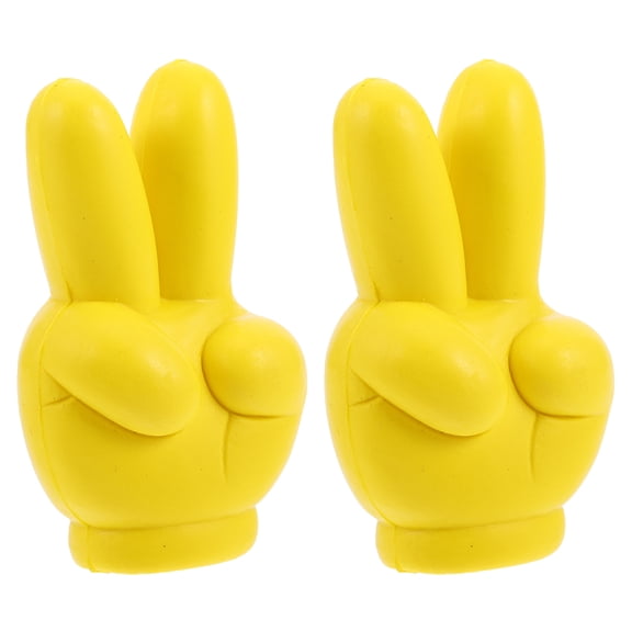 HINTRMENT PU Yellow Car Antenna Balls Universal Fit for Exterior Decoration 2Pcs