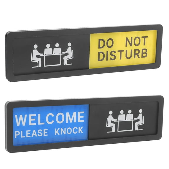 HINTRMENT 2Pcs Desktop Status Slider Sign Multi Color 17.9x5.1x0.6in Office Conference Room