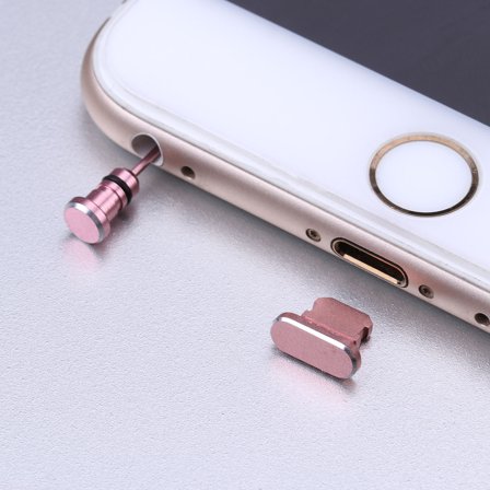 HINTRMENT 2Pcs Earphone Jack Plug and Charging Port Plug Set Alloy for Daily Use