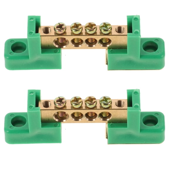 HINTRMENT 2Pcs Copper Grounding Bar with Terminal Positions Secure Wire Connection
