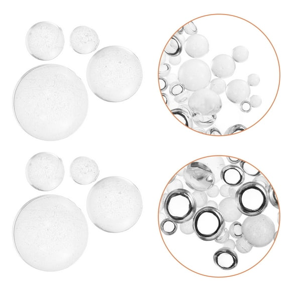 HINTRMENT 2Pcs Iridescent Beads Flat Back Beads For Parties And Weddings Diy Accessories