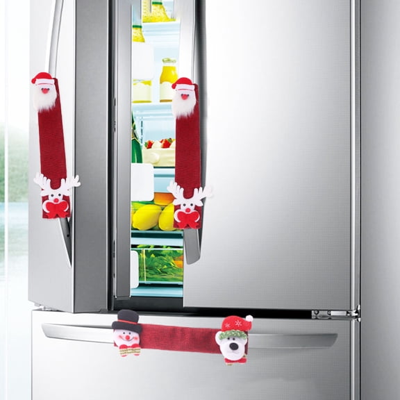 HINTRMENT 2Pcs Linen Refrigerator Door Protector for Homeowners Keeps Appliances Clean 11.8x5.5x0.8in