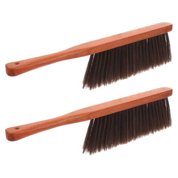 HINTRMENT Chicken Wing Wood Fireplace Tool, Soft Bristles, Ergonomic Handle, Portable, 2Pcs