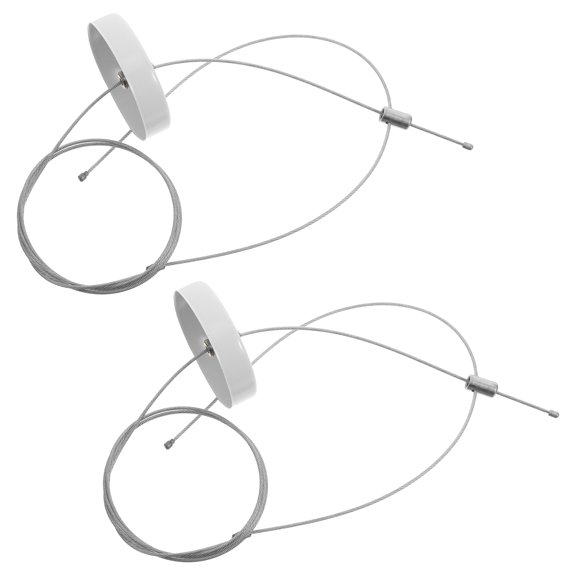 HINTRMENT 2Pcs Pendant Rope Light Cord Plated Silver for Stable Hanging Lamp Installation and Home Use