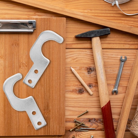 HINTRMENT 2Pcs Scaffold Plank Support Clamps Plated Silver Locking Scaffold Accessories for Construction Work