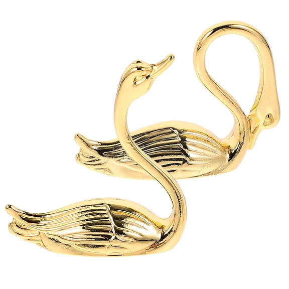 HINTRMENT 2-Piece Swan Figurine Set Elegant Decorative Sculptures for Library, Coffee Shop, Home and Office Decor