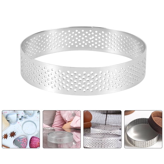 HINTRMENT 2Pcs Baking Rings Stainless Steel Mousse Circle for Cake Store