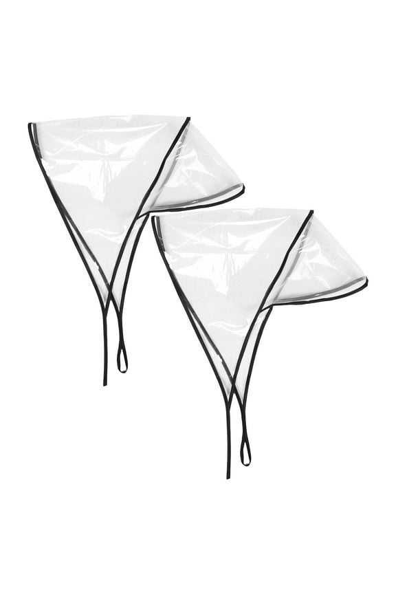 2Pcs Waterproof Cap for Women Clear Visor Bonnet PE Material Square Shape Rain Accessories Daily Use