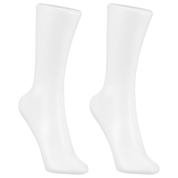 HINTRMENT 2Pcs White Foot Model for Sock Display with Realistic Proportions and Thickened Design