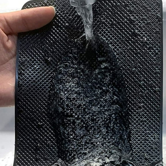 HINTRMENT 2Set Black Square Elegant Dashboard Antislip Mat for Car Interior Accessories Anti Slip Storage