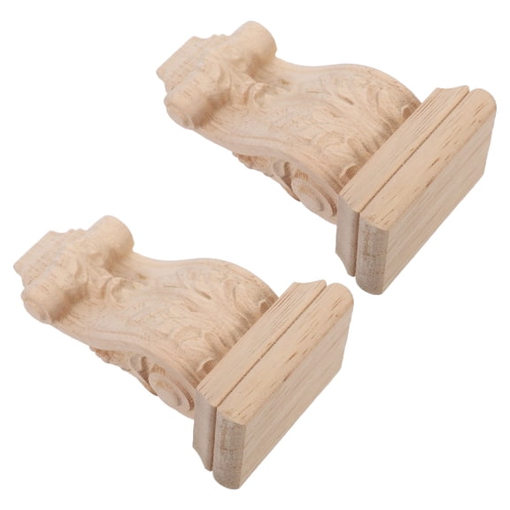 HINTRMENT 2pcs Hand Carved Wood Corbel Shelf Brackets for Shelves and Doorways