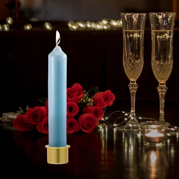 HINTRMENT 30Pcs Aluminum Candle Insert Cups in Plated Gold for Tealight Candles and Party Decor