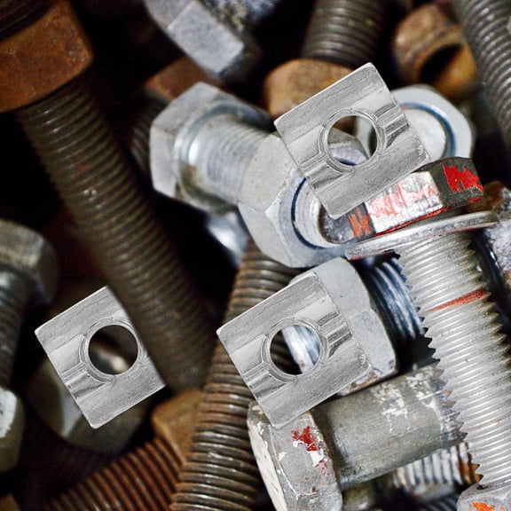 HINTRMENT 30Pcs Slide in T Nuts Plated Silver Carbon Steel for Aluminum Extrusions Bike Frame Fastener