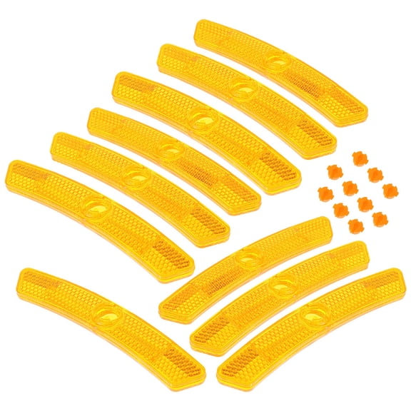 HINTRMENT 30Pcs Orange Plastic Bike Reflectors for Wheels Spoke Reflectors Bicycle Night Safety