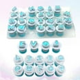 thumbnail image 1 of HINTRMENT 36 Pcs Embossed Molds Sky-Blue Abs Material Chocolate Letters For Cake Decoration And Baking Tools, 1 of 8