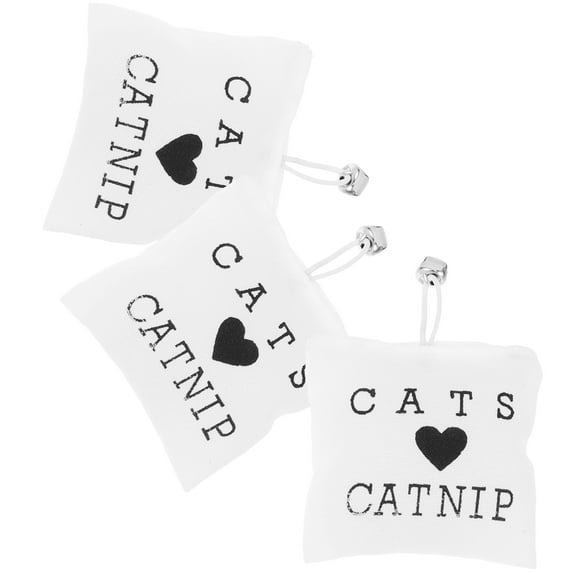 HINTRMENT 3Pcs Catnip Sack Toy for Indoor Cats with Durable and Use 10.00X7.00X1.00 in