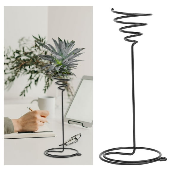 HINTRMENT 3Pcs Black Metal Flower Stand Spiral Flower Rack Decorative Home Decor