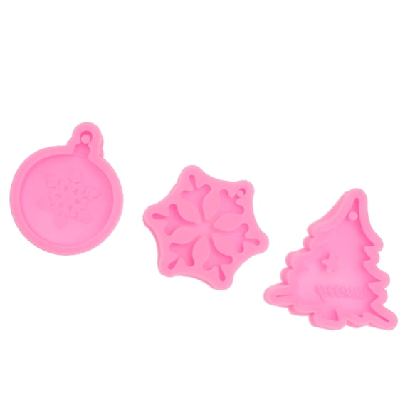 HINTRMENT 3Pcs Silicone Cake Molds Snowflake Tree Christmas Themed Nonstick Easy Demoulding Baking Tools