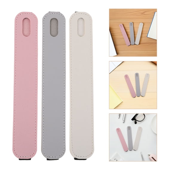 HINTRMENT 3Pcs Portable Stylus Pen Holder Case with Waterproof PU Cover and Elastic Strap for Tablets