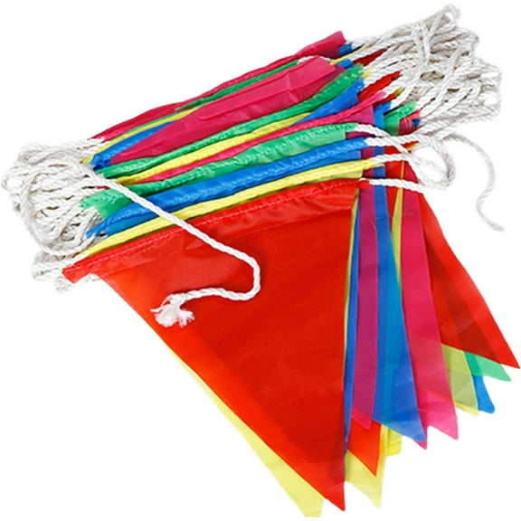 HINTRMENT 45 Flags Per String Outdoor Safety Warning Flag for Workers Reflective Safety Flags Polyester PVC
