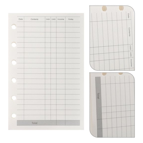 HINTRMENT 450 Sheets A7 Finance Planner Refill Paper 6 Ring Loose Leaf