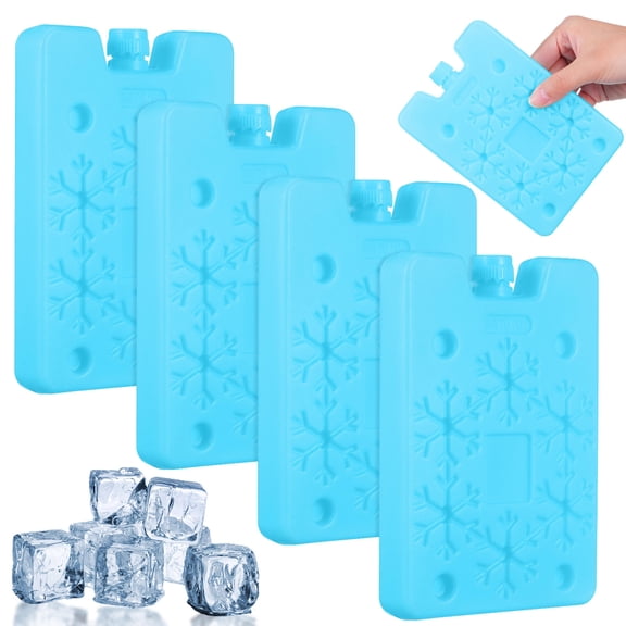 HINTRMENT 4-Pack Reusable Light Box Ice Packs with PE Material Cooler Gel Packs for Food Storage