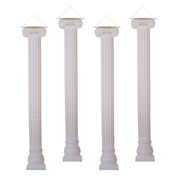 HINTRMENT 4Pcs Roman Pillar Wall Decor Beige Corinthian Column Backdrop for Photo Booth and Wedding Party