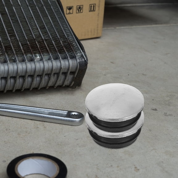 HINTRMENT 4Pcs Rubber Post End Caps Black Simple Design Guardrail Cover for Traffic Facility Protection