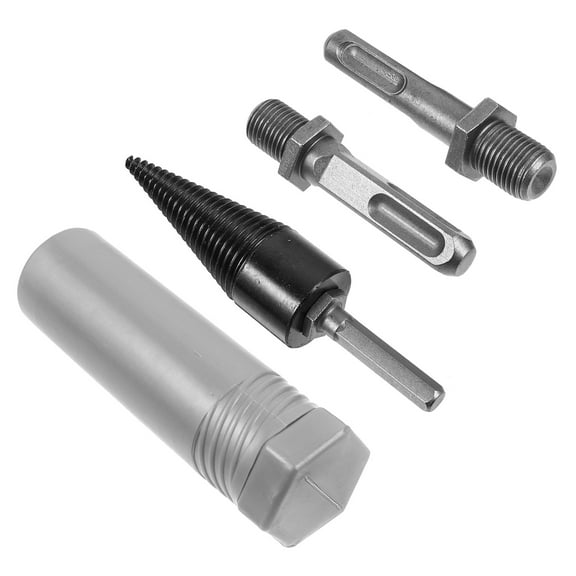 HINTRMENT 4Pcs Set Log Splitting Drill Bit Steel Cone Shaped For Woodworkers And Diy Projects