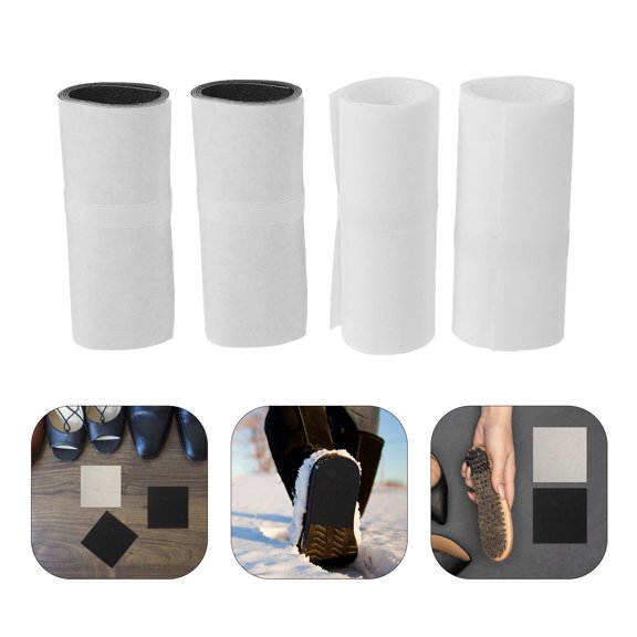 HINTRMENT 4Pcs Shoe Sole Protector with Self Adhesive Cuttable Non Slip Grip Pads for Heel Shoes