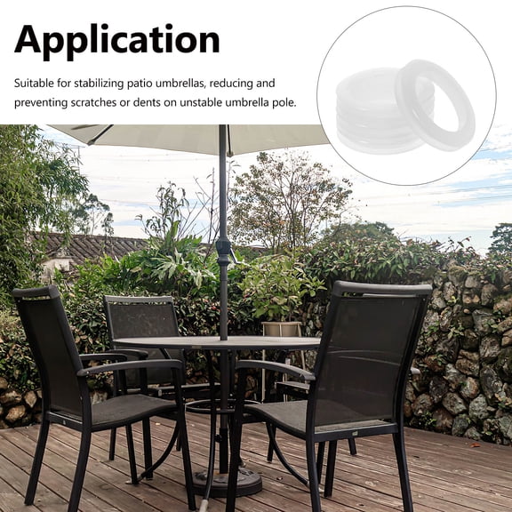 HINTRMENT 4Pcs Fine Workmanship Silicone Patio Table Umbrella Hole Rings for Friction Reduction