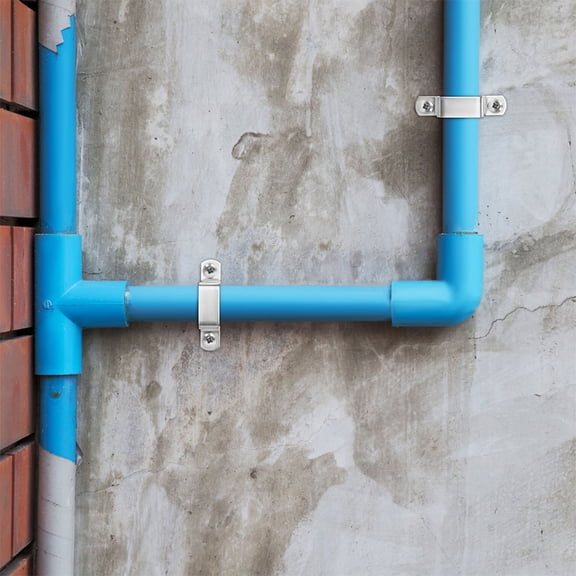 HINTRMENT Stainless Steel U Shaped Pipe Bracket, Plated Silver, Durable and Easy Install for Hose Use