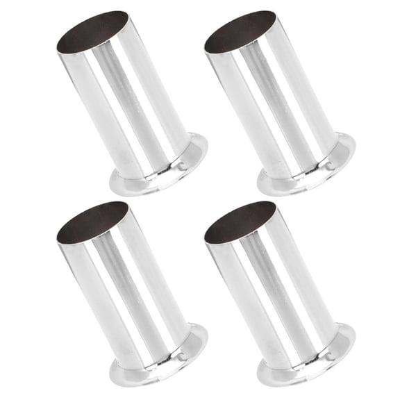 HINTRMENT 4Pcs Durable Plated Silver Metal Candle Tube Sleeves for Lamp Base Covers and Chandelier Accessories