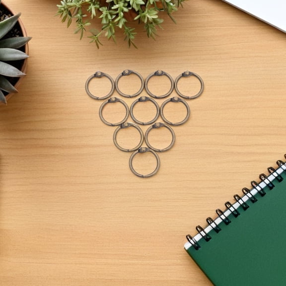 HINTRMENT 50Pcs Smooth Flip Metal Binder Hinged Buckle Rings for Book and Paper Use