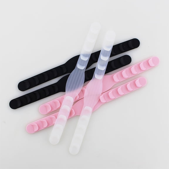 HINTRMENT 5Pcs Black Flexible Silicone Mask Hanger Adjustable Ear Hook for Skiing Climbing