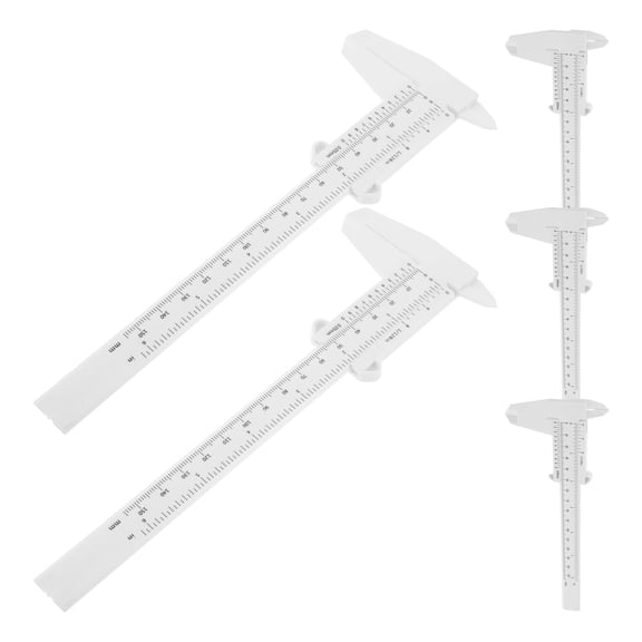 HINTRMENT 5-Pack Portable Plastic Calipers Measuring Tool with Multiple Units for Accurate Engineering and Projects